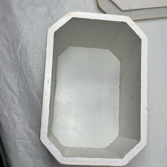 VTG Victorian Style Rose Shabby Chic Wooden Trinket Box Chest Cottagecore Granny - Picture 12 of 12